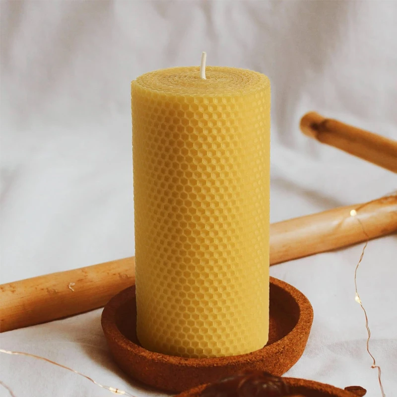 Handmade Pure Beeswax Rolled Candles