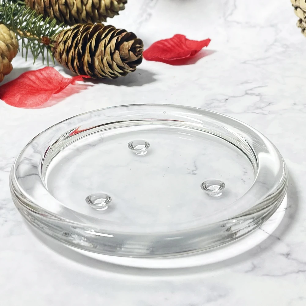 Candle Holder Mirror Plate For Elegant Decor Accents