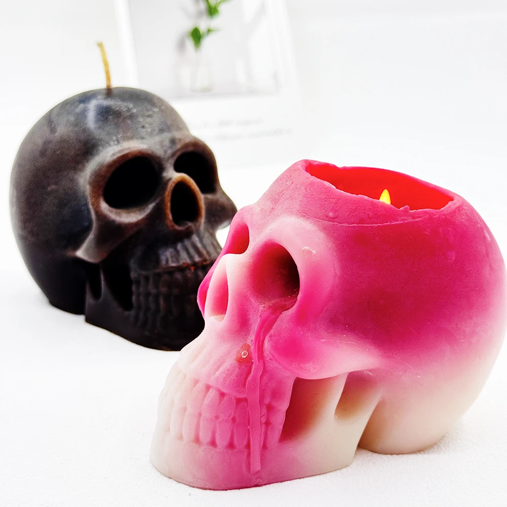 Home Decorative Themed Skull Candles for Halloween 
