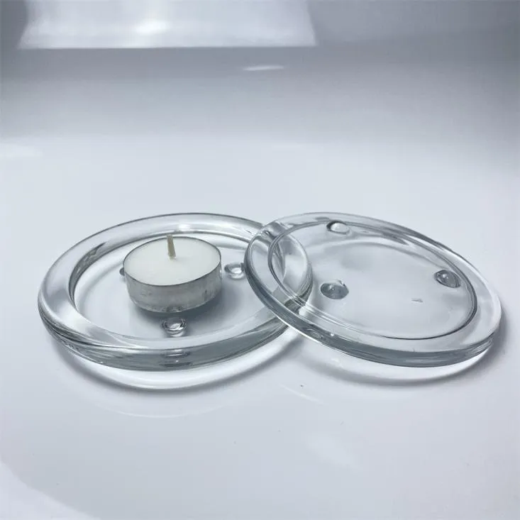 Candle Holder Mirror Plate For Elegant Decor Accents