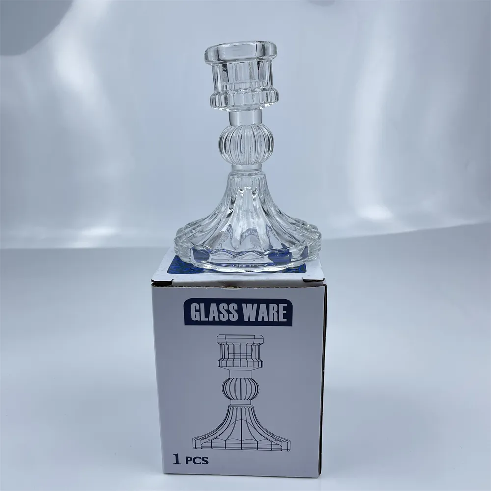 Clear Glass Taper Candlestick Holders: Perfect for Wedding Decor