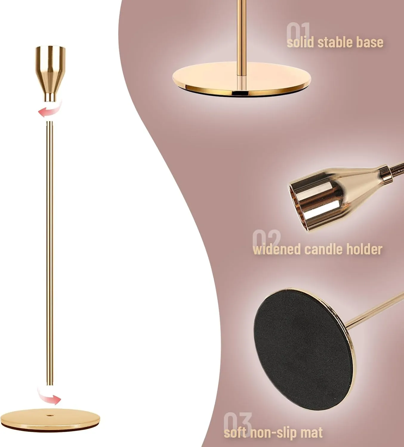 Read More About black metal taper candle holders