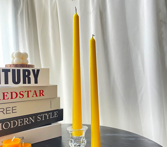 100% Natural Beeswax Taper Candle