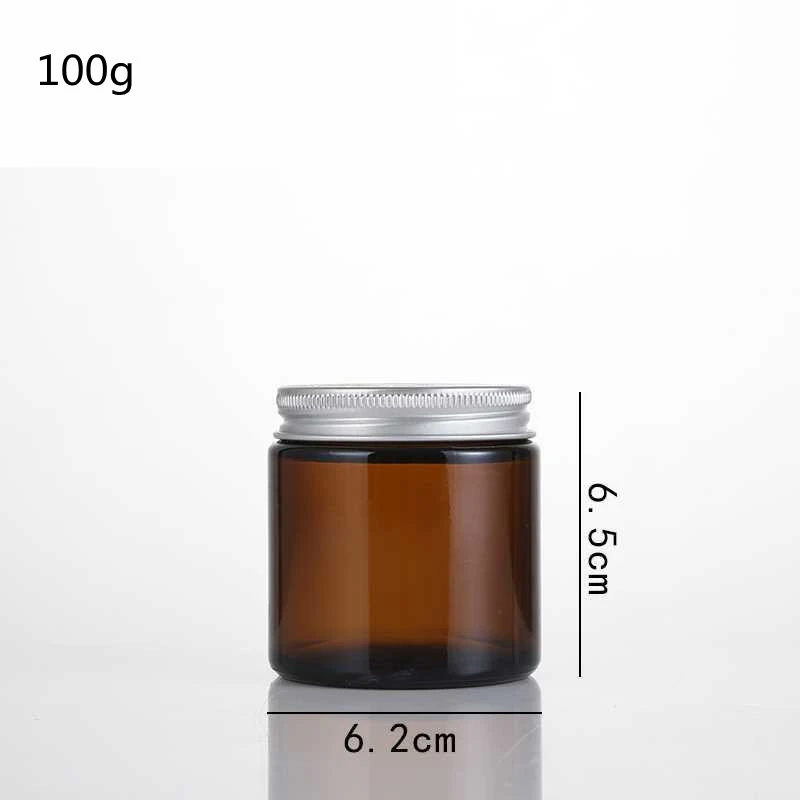 Round Empty 8oz Amber Glass Candle Jars Black Lids