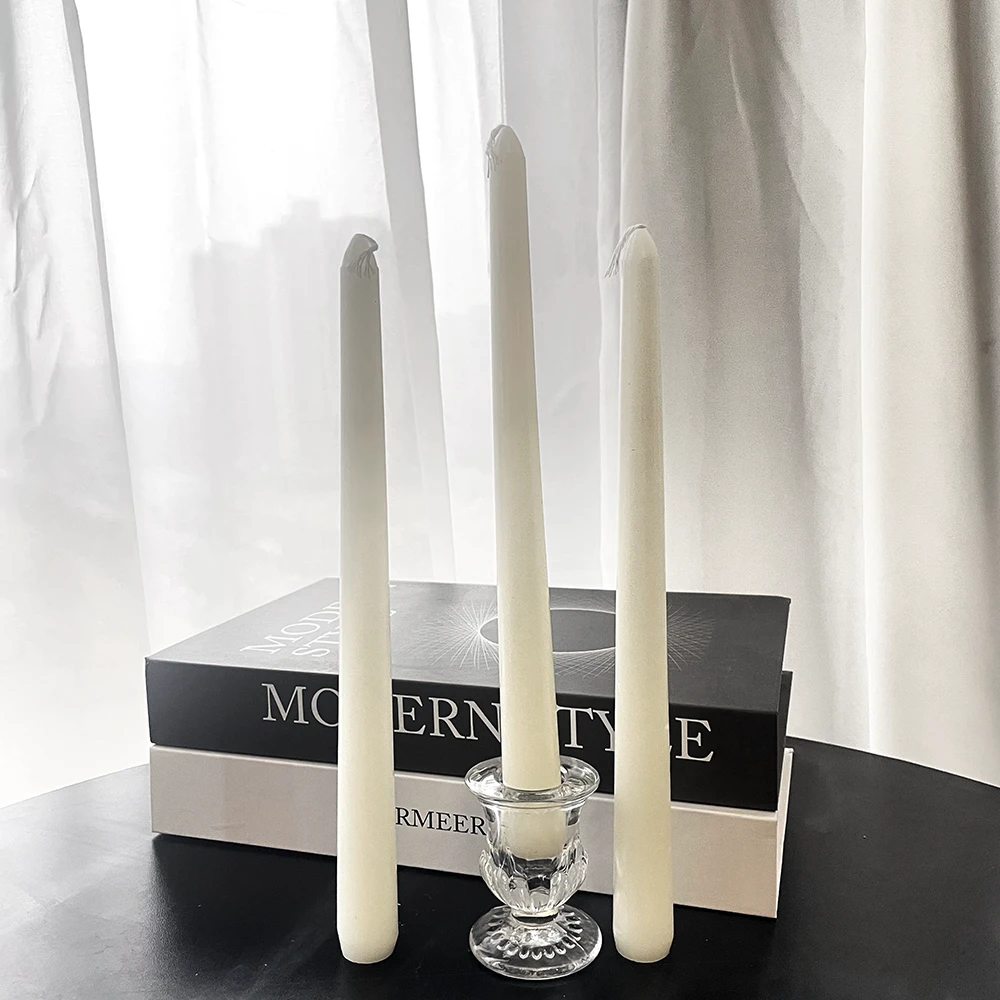 Wholesale White Tall Taper Dinner Candle Making Supplies