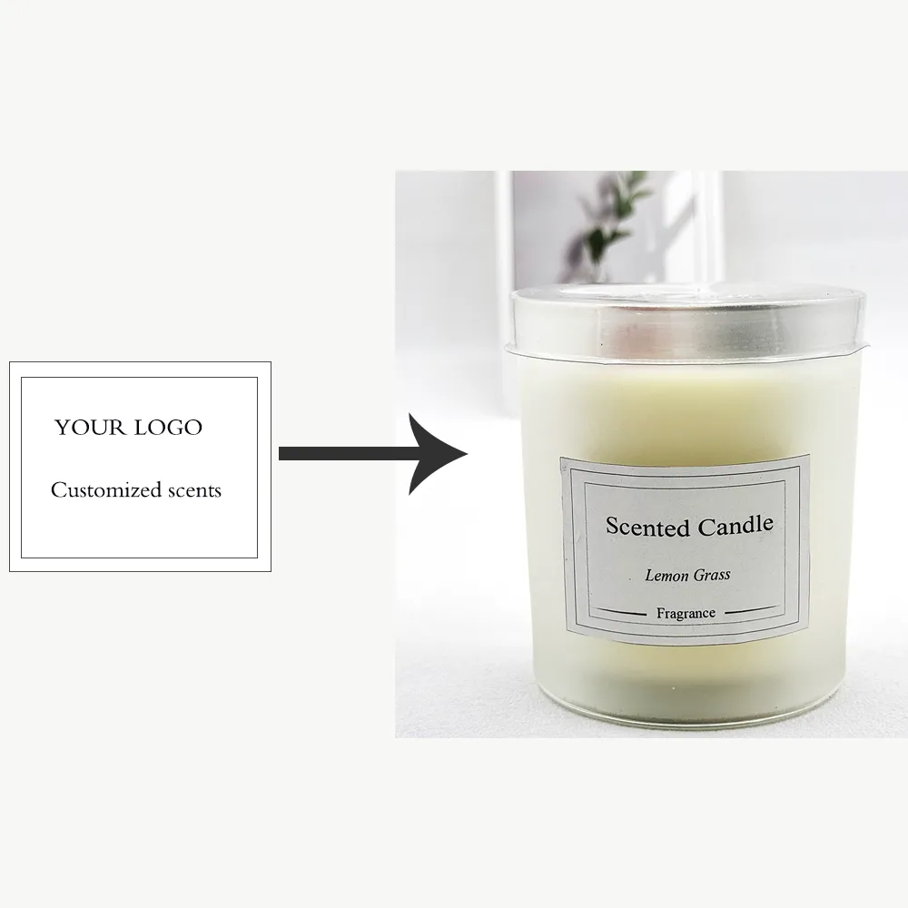 customized glass candle