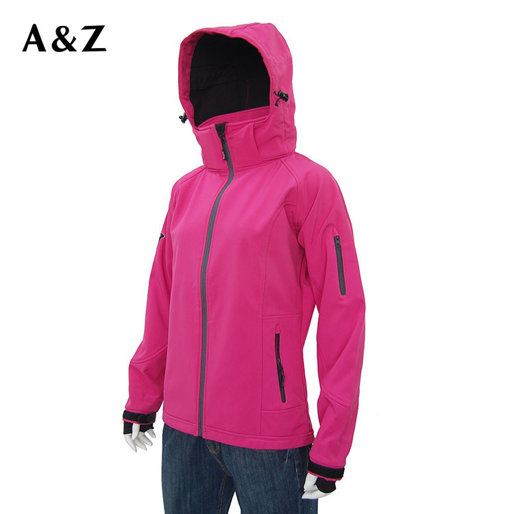 Women's Waterproof Thick Softshell Jacket With Detachable Hood