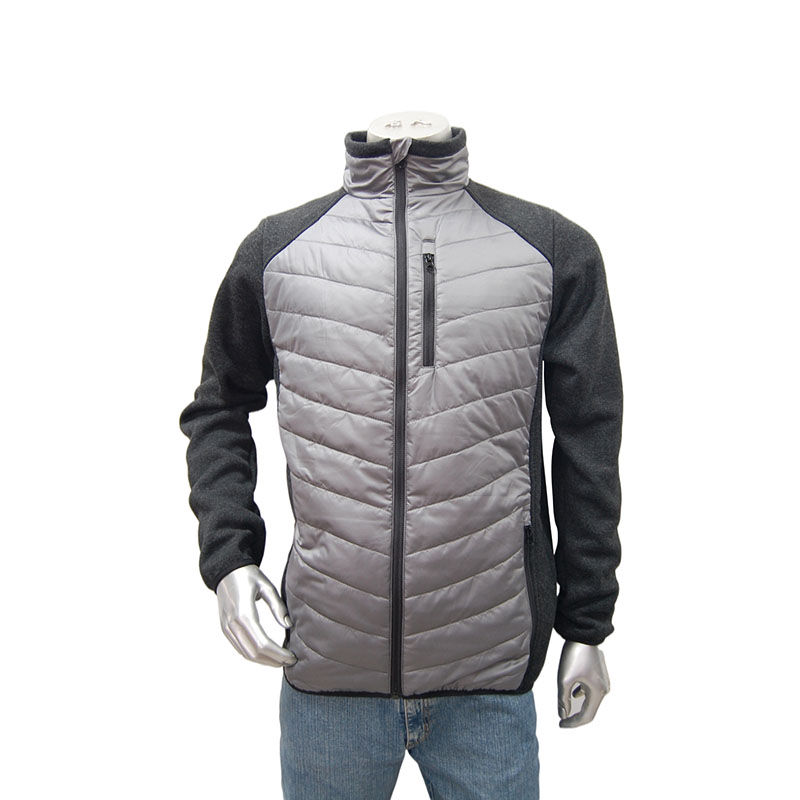 Men's Hybrid Outdoor Zip Up Melange Sleeve Without Hood Workwear