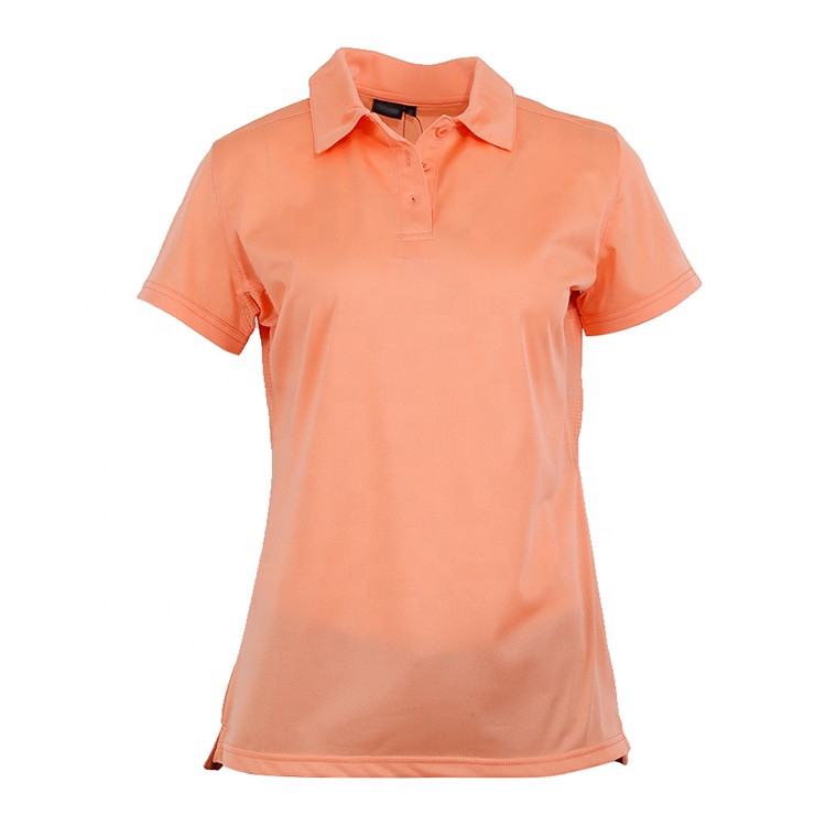Custom Logo Polyester Quick-Dry Anti-UV Ladies Golf Polo T-Shirt
