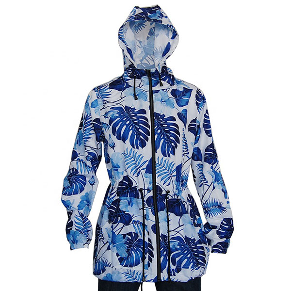 Women's Windbreaker Digital Printing Long Overcoat Women's Windbreaker Digital Printing Long Overcoat