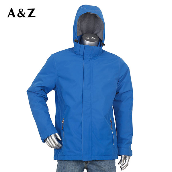 Men’s Waterproof Outdoor Jacket – Fleece-Lined with Detachable Hood and Taped Seams