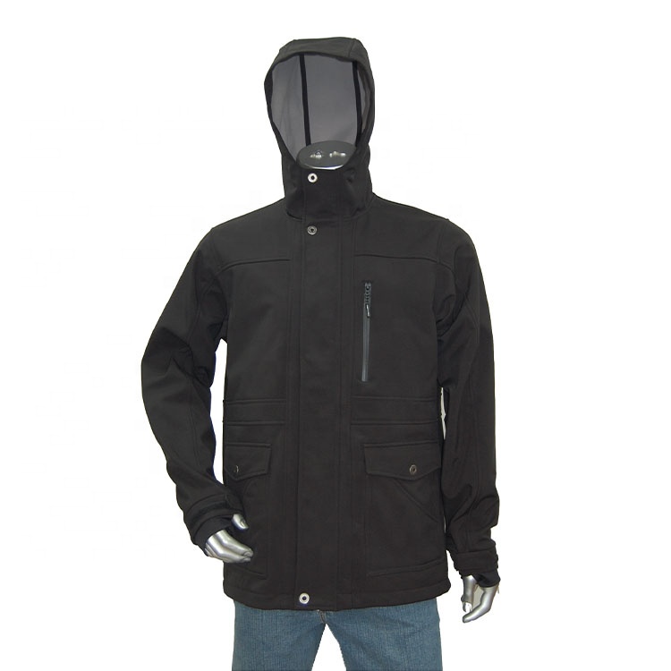 Men’s Waterproof Softshell Jacket with Attachable Hood