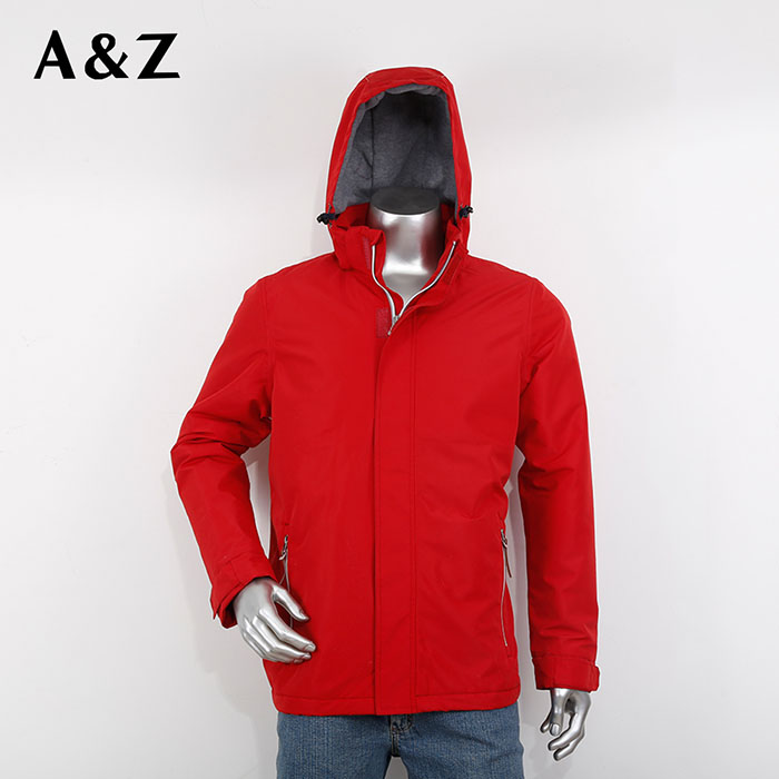 Men’s Insulated Outdoor Jacket with Fleece Lined, Storm Placket, Waterproof Taped Seams, Contrast Zip
