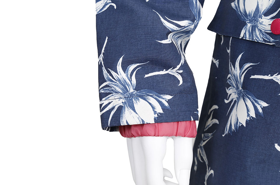 quilted longline puffer jacket ELASTIC INNER CUFF