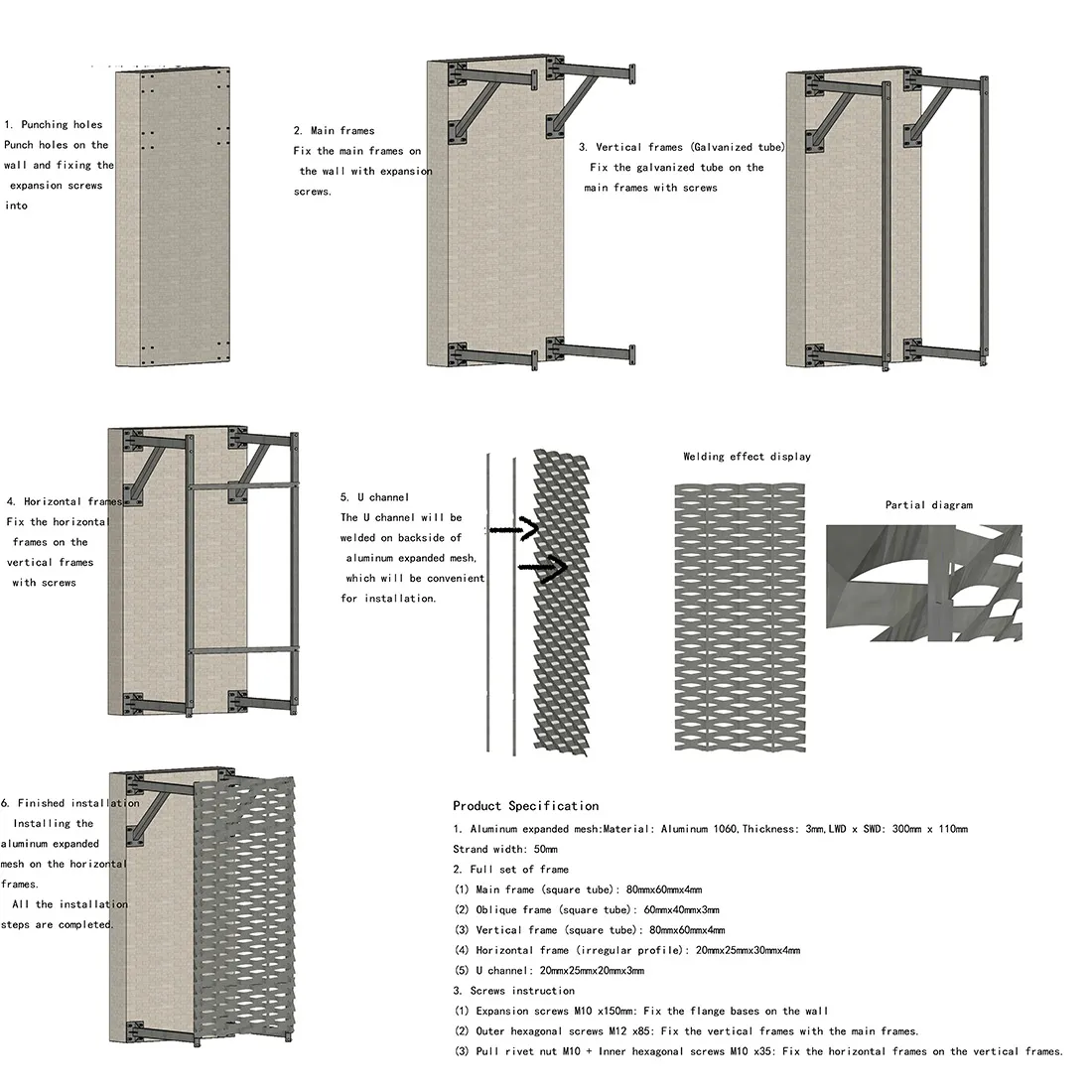 Expanded Metal For Curtain Wall Facade