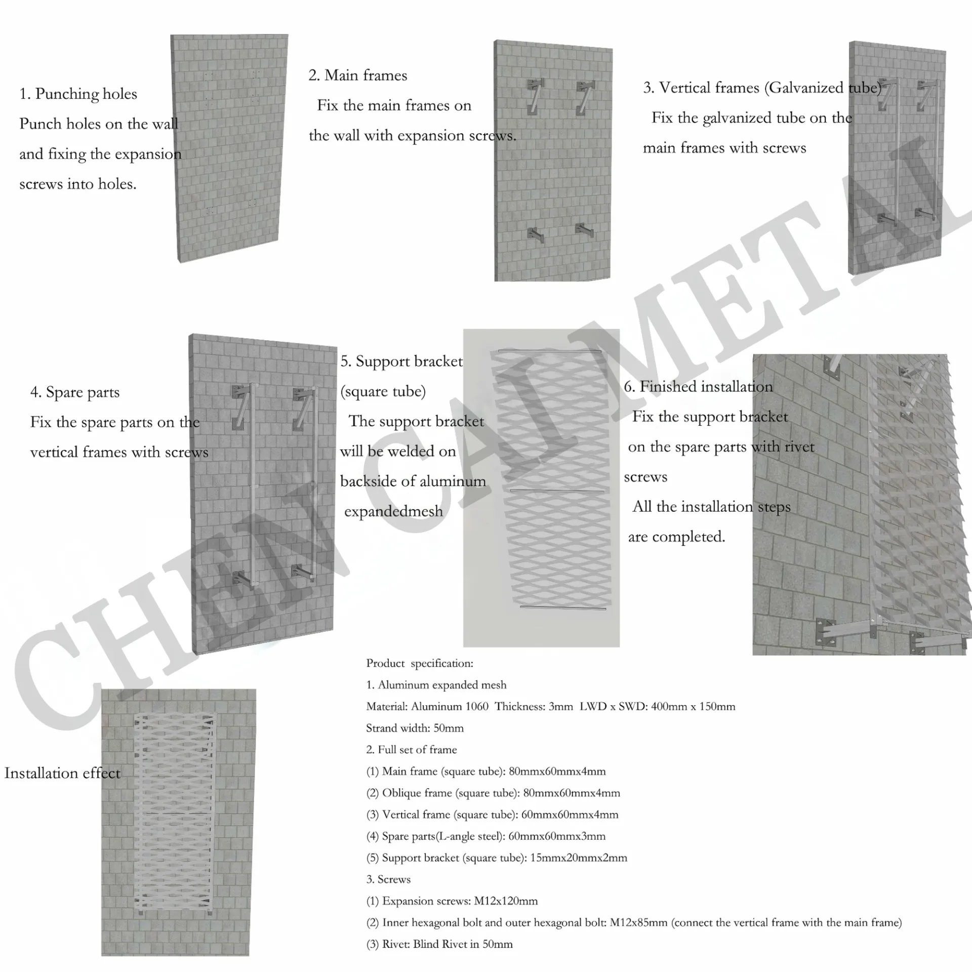 Expanded Metal For Curtain Wall Facade