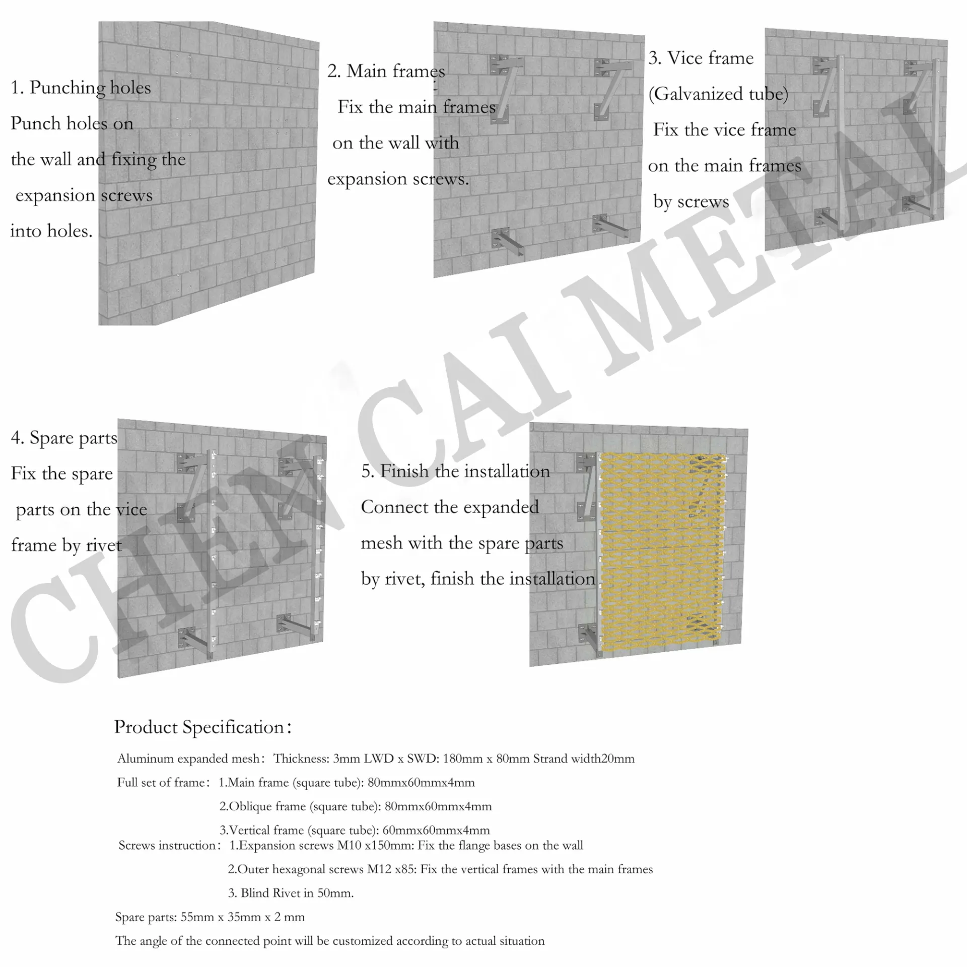Expanded Metal For Curtain Wall Facade