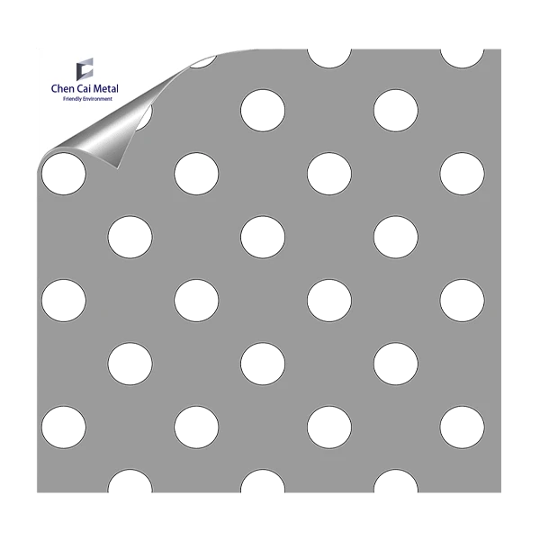 Round Staggered 45° Perforated Sheet