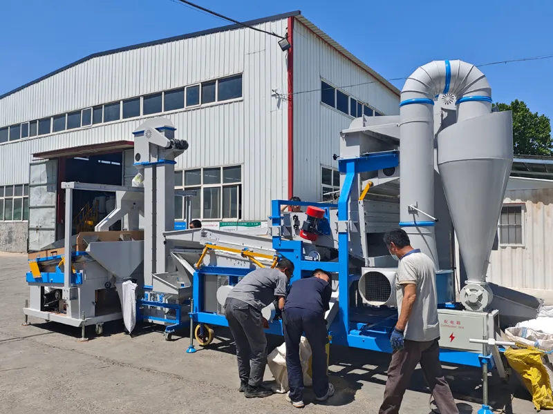 customer come to check his sesame cleaning machines