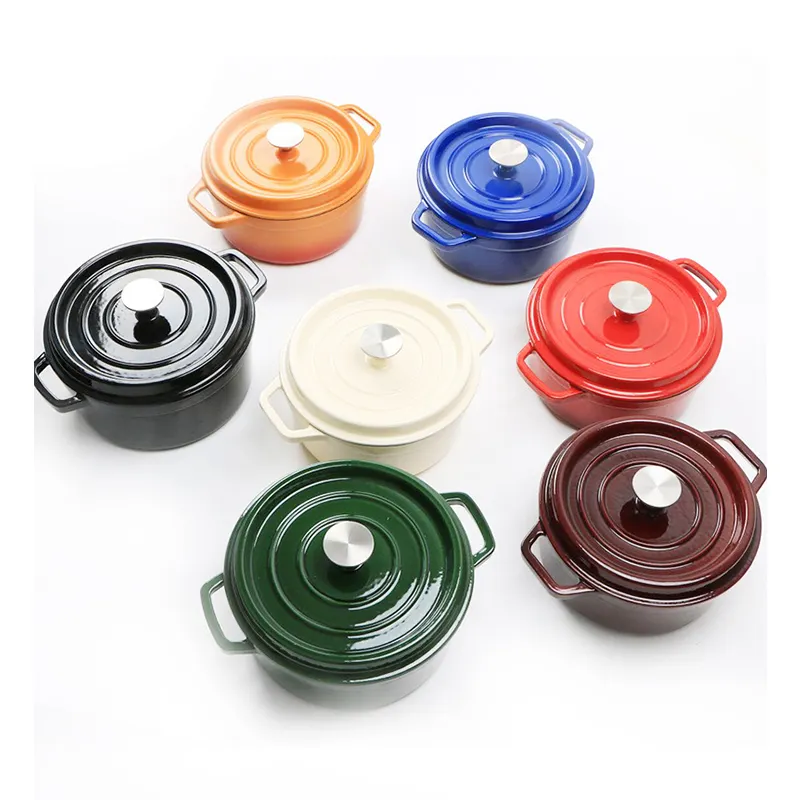 Premium Enamel Cast Iron Casserole Cooking Pot / Frying Pan – Durable & Versatile Cookware