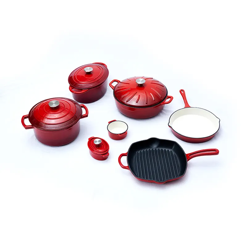 Premium Enamel Cast Iron Casserole Cooking Pot / Frying Pan – Durable & Versatile Cookware