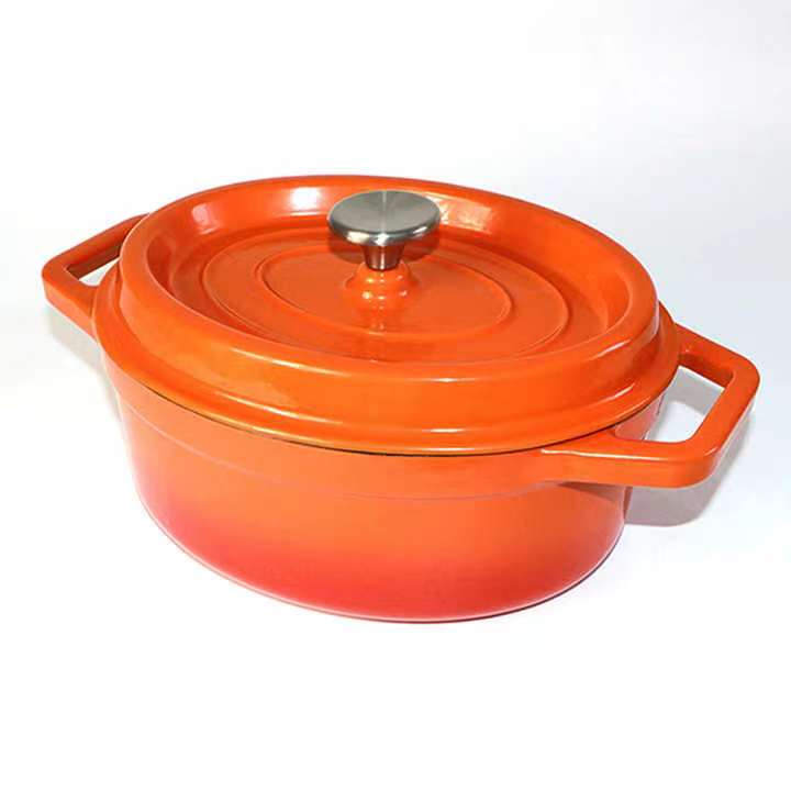 Low MOQ Custom Enameled Cast Iron Dutch Oven Casserole Cookware
