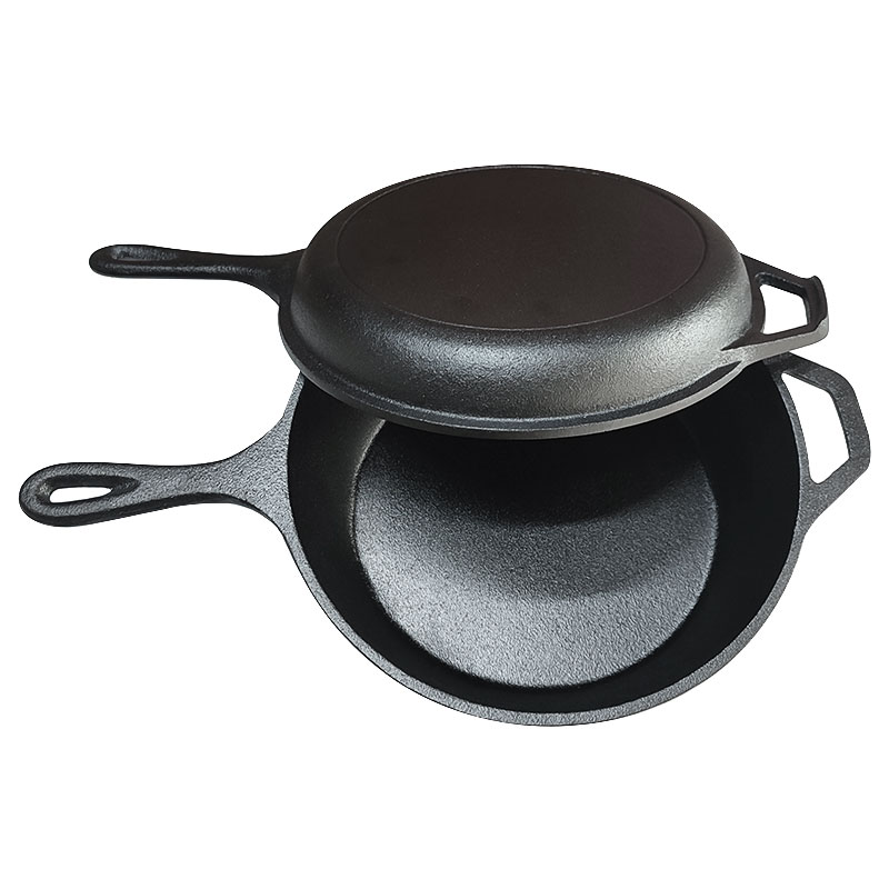 Cast Iron Cookware Pots/cookware Pans 2 In 1 Kitchenware