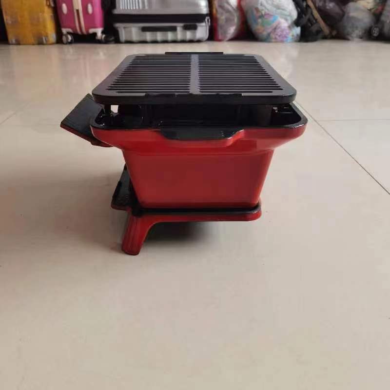 Cast Iron Camping Carbon Stove: Portable Outdoor Mini BBQ Grill