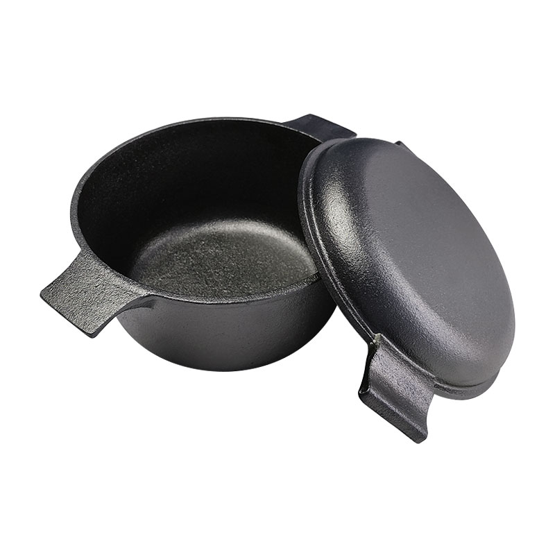 New Style High Quality Pre-Seasoned Cast Iron Pot 2 In 1 Dutch Oven