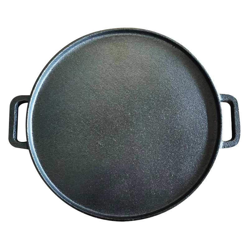 Cast Iron Round Reversible Grill & Griddle Plate | Pre-Seasoned