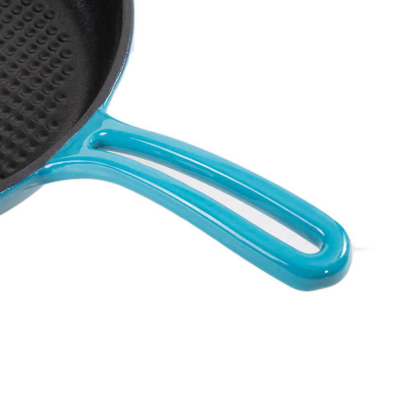 New Design Custom Non Stick Round Enameled Cast Iron Skillet