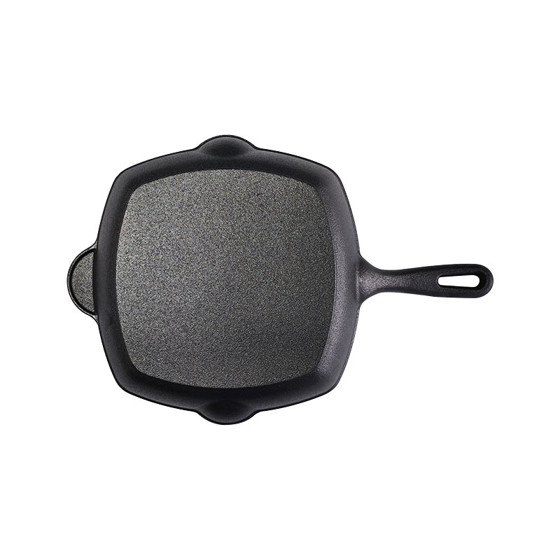 High Quality Enamel/Pre-Seasoned Camping Square Cast Iron Grill Pan