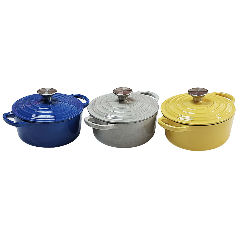 Hot selling Premium Mini Enamel Cast Iron Casserole Pot With Two Hands