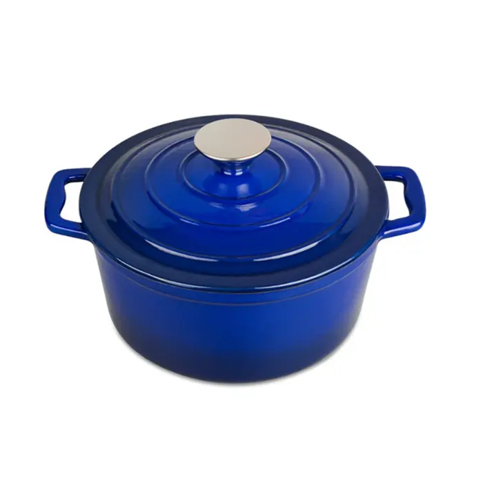 Cast Iron Enamel Dutch Oven | Non Stick Casserole Pot for Cooking