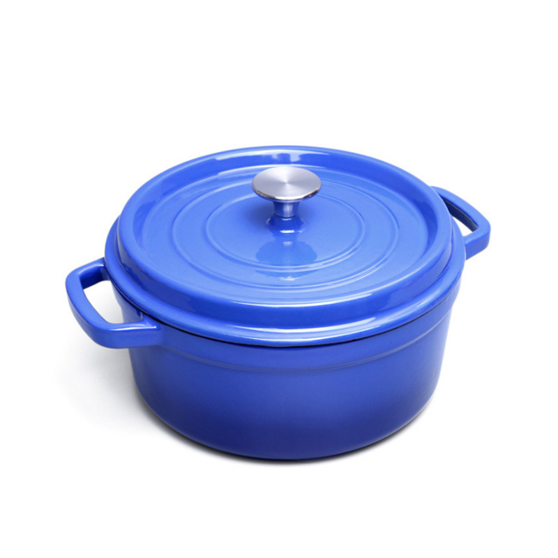 Hot Selling Custom Logo Cast Iron Non-Stick Cookware Casserole Russian Enamel Soup Pots