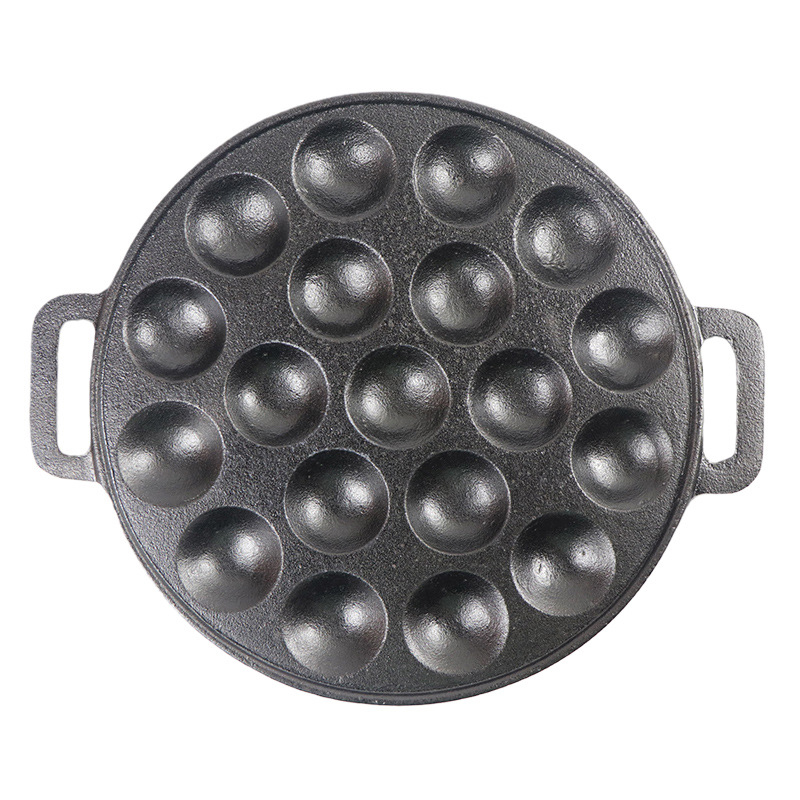 Hot Sale 19 Holes Pre-Seasoned Cast Iron Cookware Nonstick Cake Mould Pan