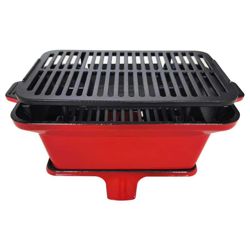 Portable Cast Iron Camping Stove Mini Family BBQ Grill Outdoor