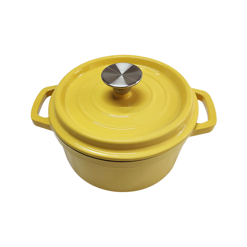 20-26CM Premium Cast Iron Casserole with Colorful Enamel Coating
