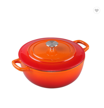 New Design Oem Odm Various Colors Enamel Cast Iron Dutch Casserole Cooking Pot With SS Knob