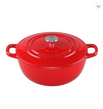 Round Casserole Set Kitchen Cookware Cast Iron Enamel Pot With Lid
