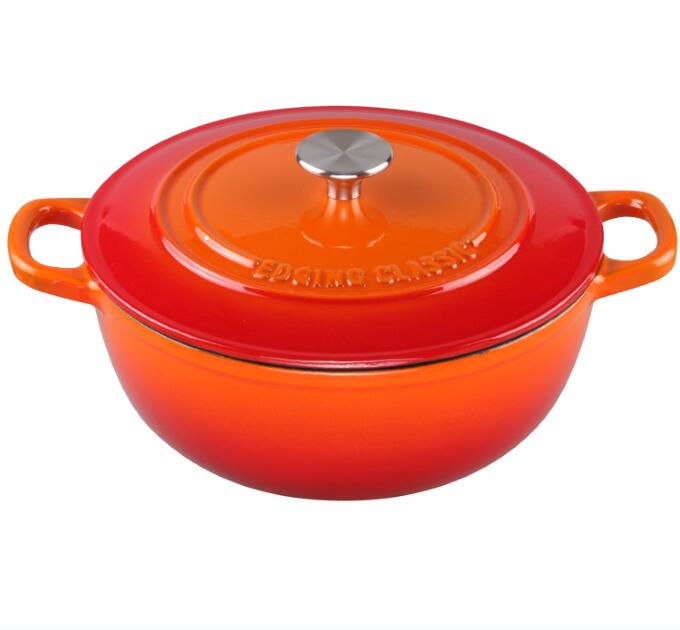 Non Stick Round Casserole Set Kitchen Cookware Cast Iron Enamel Pot