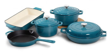 Portable and practical cast iron cookware set