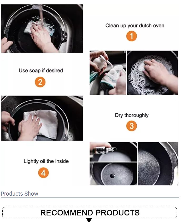 Precautions for new cast iron cookware