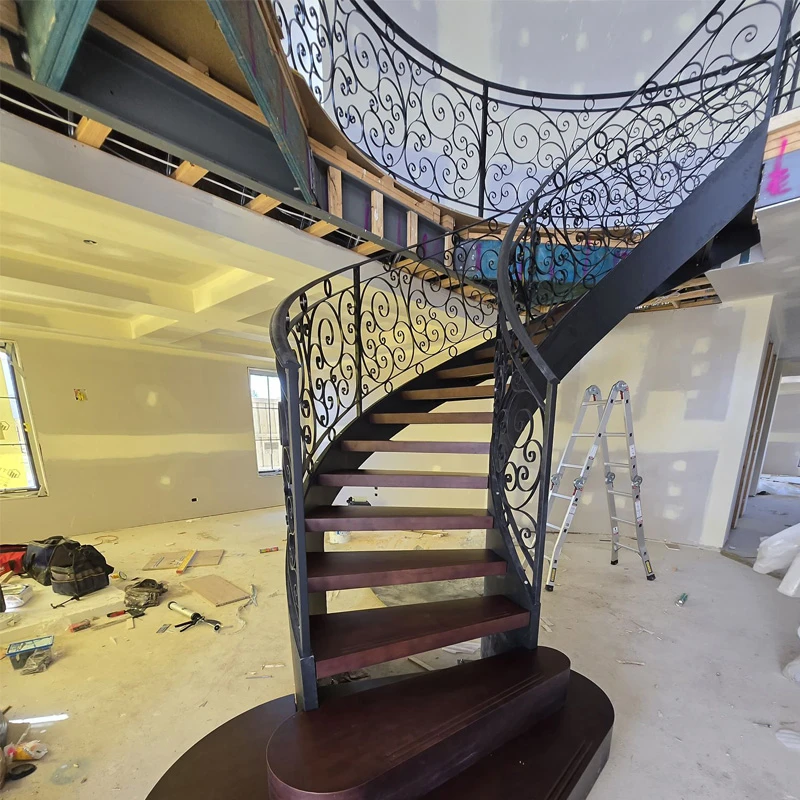 Elegant Iron Curved Stair
