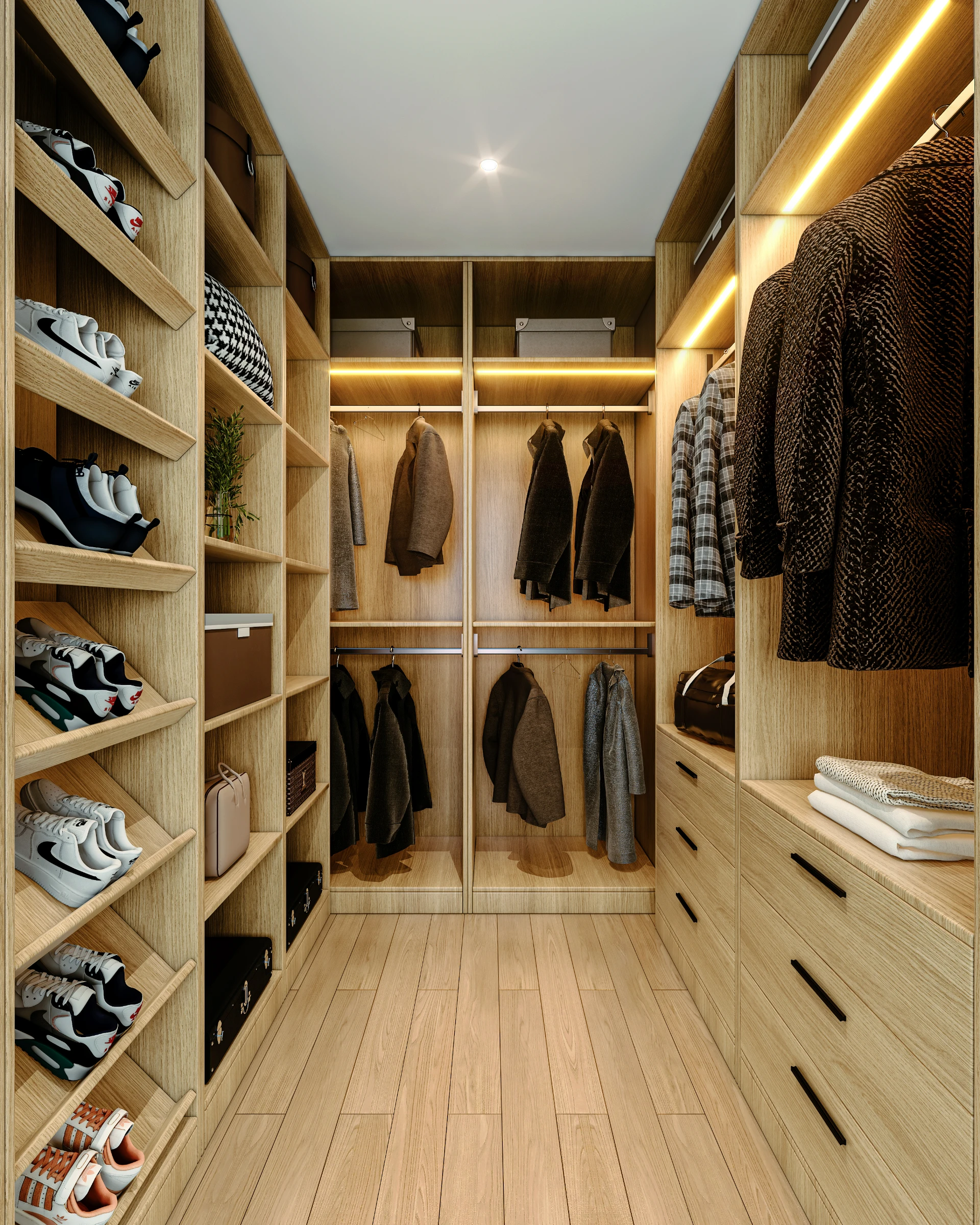 Custom Closets Wardrobes Cabinet Bedroom Furniture Clothes Combination Cupboards Organizer Wooden Cabinet