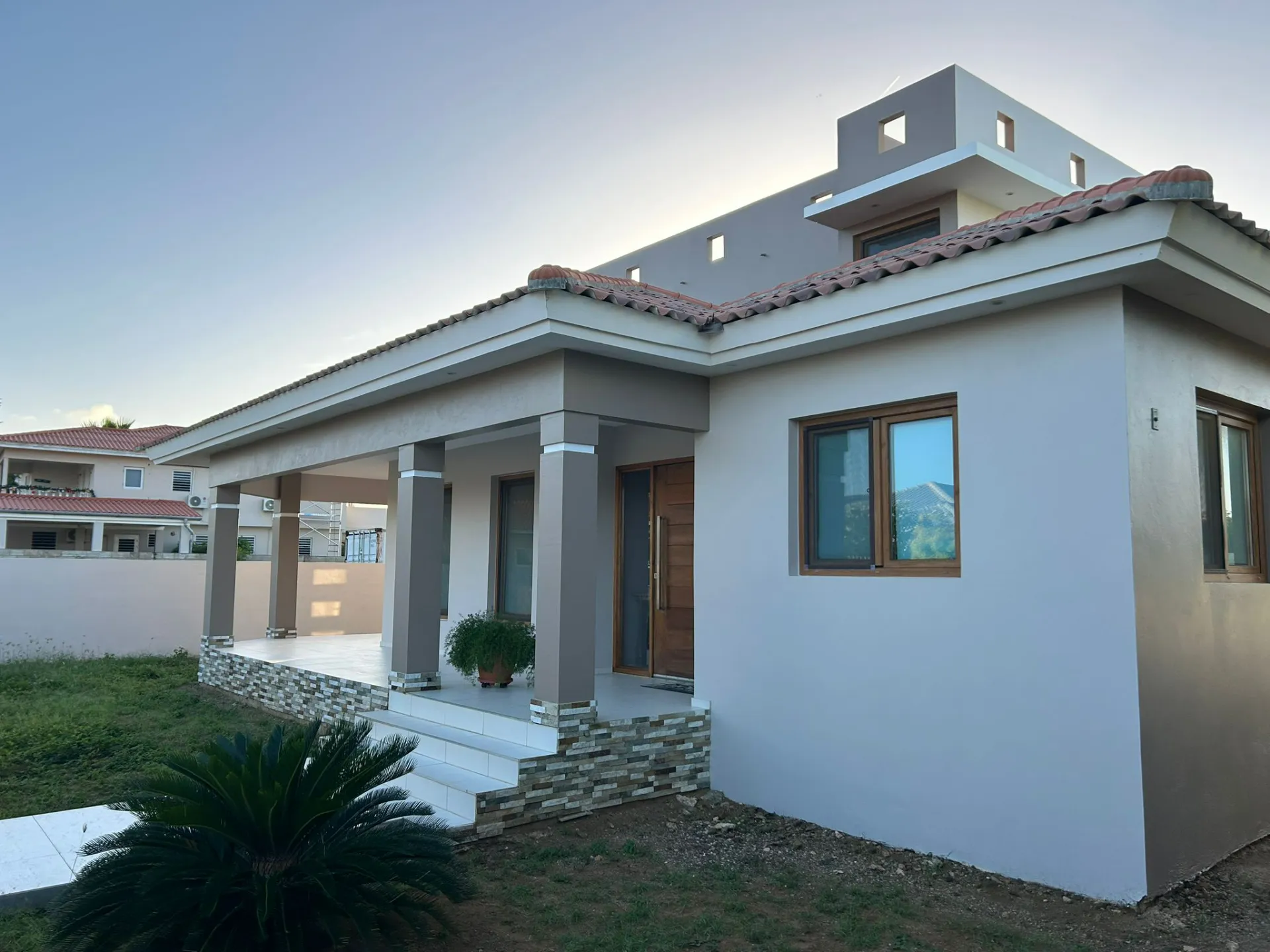 Standoff Glass Railing Project in Curacao