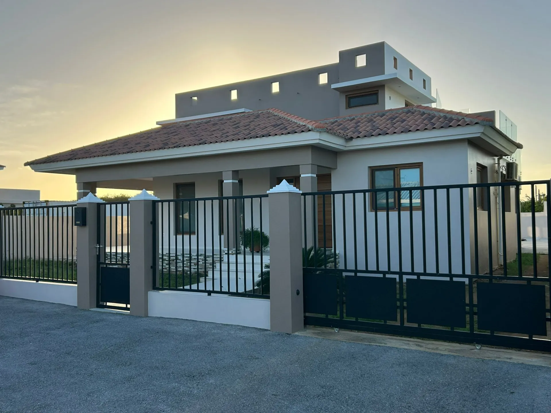 Standoff Glass Railing Project in Curacao