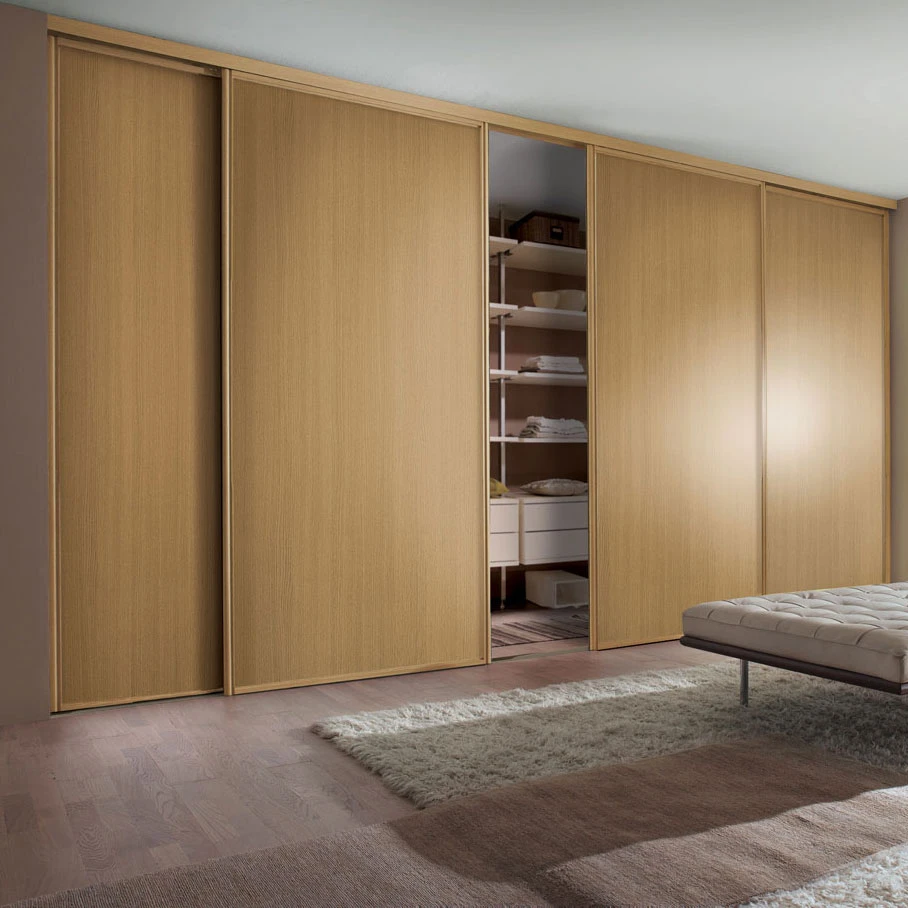 Elegant Wooden Wardrobe with Sliding Doors for Space Efficiency