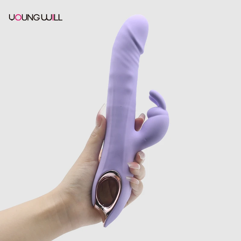 3-in-1 Telescopic Rabbit Vibrator With Rotating Beads