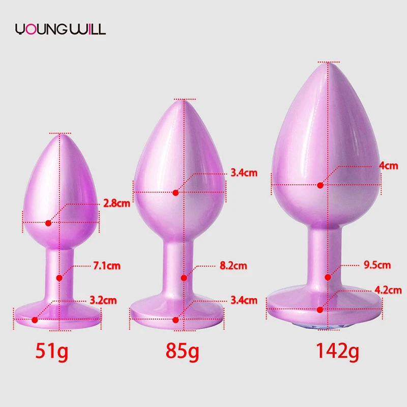 Diamond Frosted Metal Butt Plug